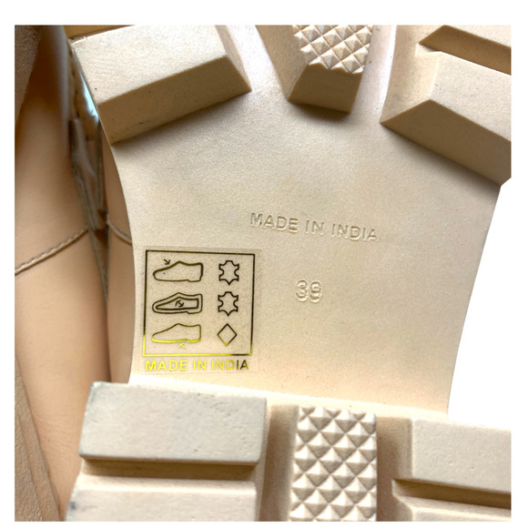 NEW Free People Lyra Lug Sole Tan Leather Loafers Chunky Platform Sz 39 NWOB - Picture 11 of 11